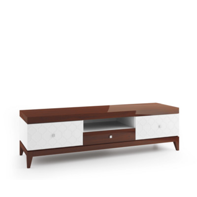 Clásico armario de TV de alto brillo RTV, aparador, mueble de TV, diseño de pared.