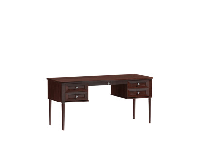 Mesa de oficina de madera noble estilo clásico, mesa de escritorio de oficina de estilo antiguo Monaco.