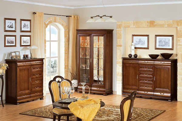 Clásico vitrina armario de cristal vitrinas armario pared - Modelo N-W2