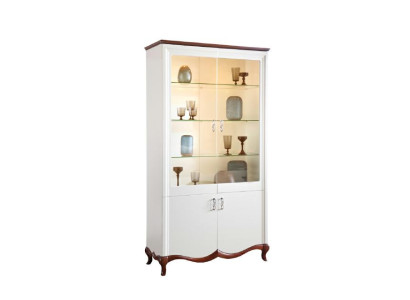 Madera maciza Madera auténtica Hecho a mano Vitrina clásica Armario de vitrina Vitrinas MIW2