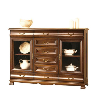 Cómoda clásica, gabinete auxiliar, cómoda de estilo rústico, modelo N-K6B.