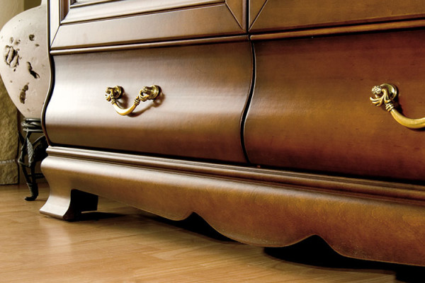 Cómoda clásica, gabinete auxiliar, cómoda de estilo rústico, modelo N-K6B.