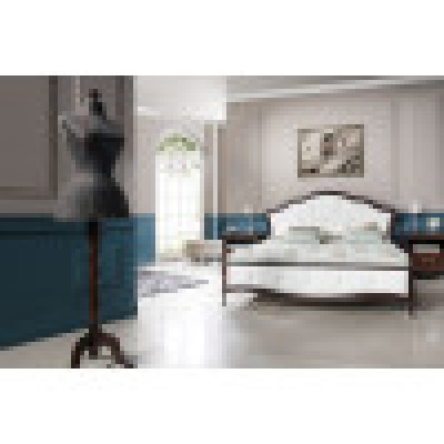 Cama Cama de matrimonio Cama doble Cama king-size Dormitorio Cama clásica de cuero Modelo V-2T