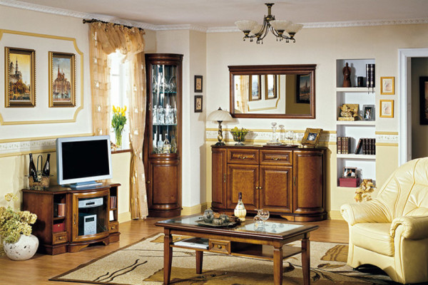 Cómoda clásica, cómoda, armario de cómoda, mueble auxiliar, modelo de casa de campo Z-K4.