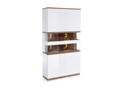 Vitrina estilo moderno colección de sala de estar Gabinete de vitrinas estantería aparador Blanco