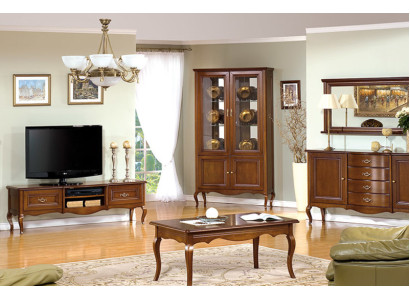 Mueble de madera real hecho en casa modelo de cómoda clásica.