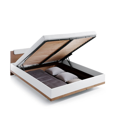 Cama clásica Cama matrimonial Cama doble Cama de madera Cama de campo - Modelo CM-B4