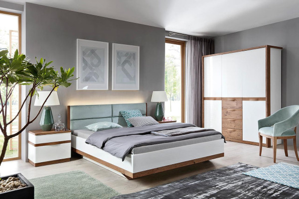 Cama clásica Cama matrimonial Cama doble Cama de madera Cama de campo - Modelo CM-B4