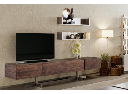 Moderno y elegante mueble de TV de madera de alta calidad y duradera.