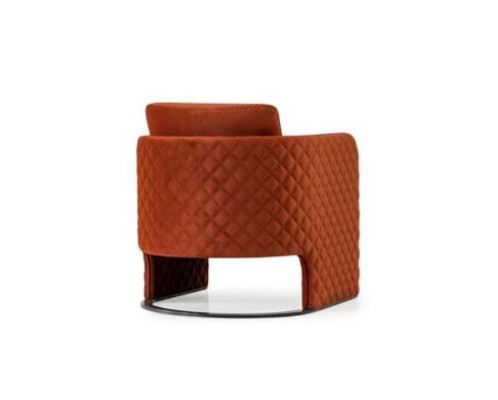 Sillón orejero sillón de cóctel asiento moderno de tela roja diseño de asiento
