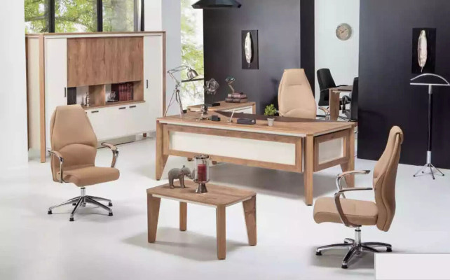 Mesa esquinera de escritorio de lujo muebles de oficina mesa de madera