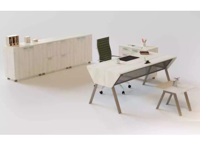 Juego de oficina de lujo en un elegante estilo moderno hecho de madera de alta calidad