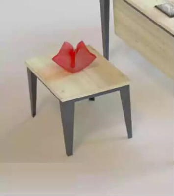 Muebles de oficina, escritorio moderno, mesa de centro, cómoda, mesa auxiliar, 4 piezas.