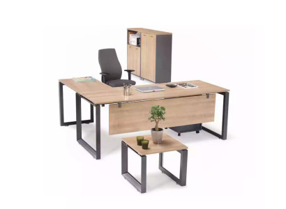 Muebles de oficina exclusivos Escritorio de esquina Cómoda Mesa de centro 2 archivadores