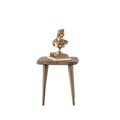 Mesa auxiliar moderna, mesa de café, muebles de lujo de madera para sala de estar, marrón.