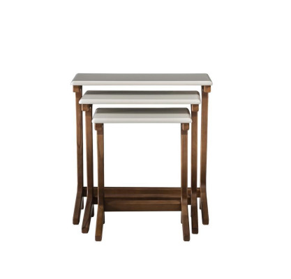 Grupo moderno de mesas auxiliares, mesa de café, mesa de centro, conjunto de muebles de lujo nuevo.
