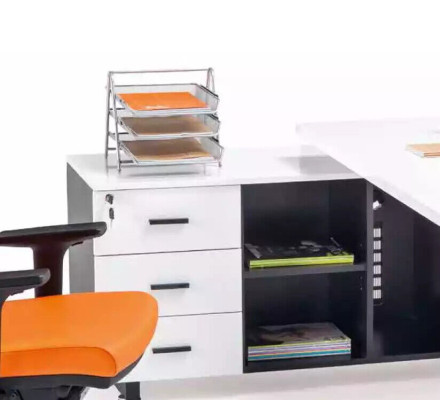 Escritorio de esquina blanco exclusivo, escritorio, mesas, muebles, mesa, muebles