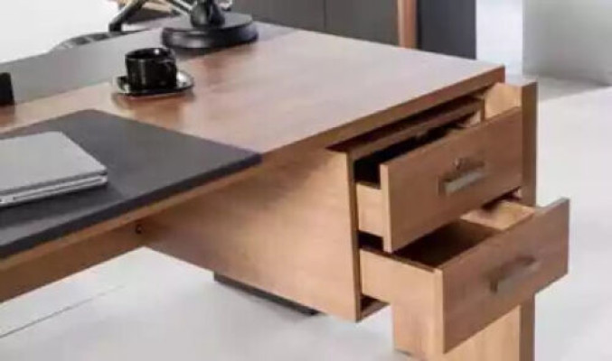 Mesa escritorio de madera de diseño de lujo para oficina, muebles de 206x102cm.