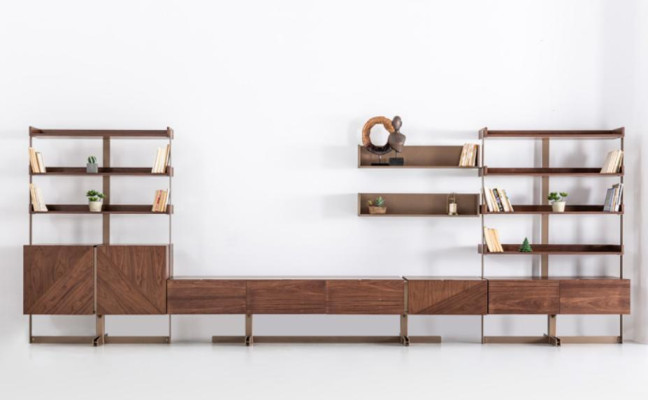 Moderna pared de armario, vitrinas de salón, estantería para TV, muebles de salón de madera, nuevo.