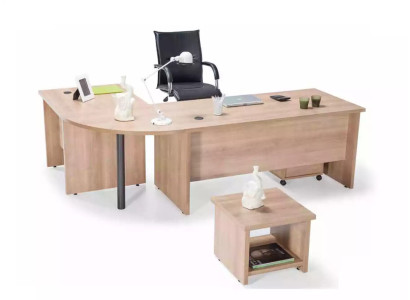 Escritorio en esquina, muebles de mesa, cómoda, mobiliario de oficina, práctica, muebles de consultorio, 3 piezas.