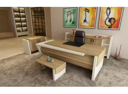 Escritorio Mesa de centro Archivador Cómoda de madera marrón moderna