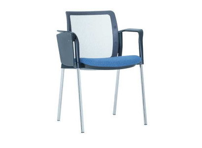 Diseño moderno de sillas acolchadas elegantes en azul, silla de oficina, silla nueva.