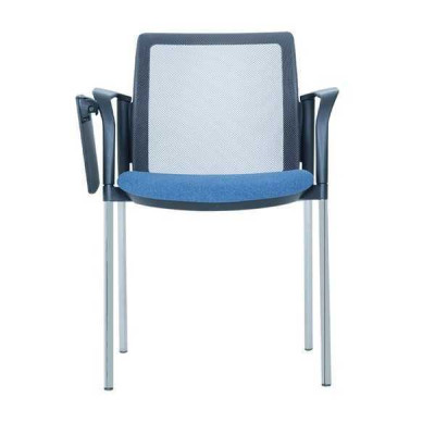 Diseño moderno de sillas acolchadas elegantes en azul, silla de oficina, silla nueva.