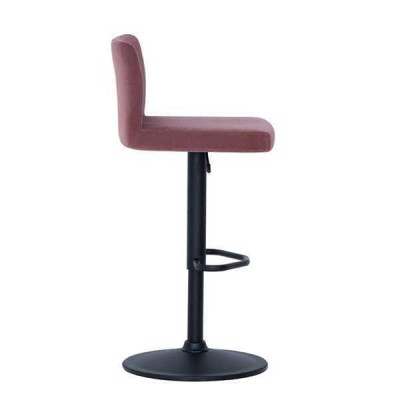 Silla rosa moderna de diseñador taburete de bar de tela elegante muebles de lujo taburete