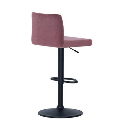 Silla rosa moderna de diseñador taburete de bar de tela elegante muebles de lujo taburete