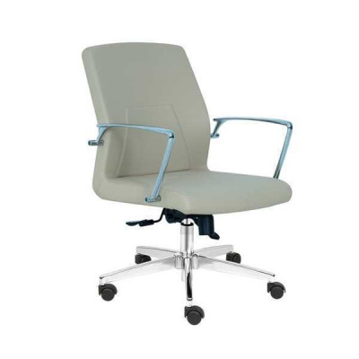 Silla de oficina de lujo de cuero artificial Silla de juego Silla de oficina Nueva Silla giratoria blanca