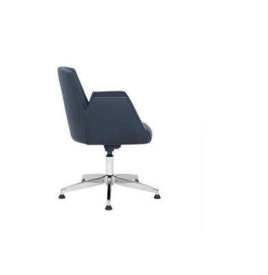 Silla de oficina moderna de piel sintética acolchada, sillas de ordenador, muebles negros.