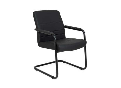 Tapicería de silla de cuero artificial Sillas de oficina modernas Sillas de ordenador Muebles Negros