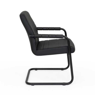 Tapicería de silla de cuero artificial Sillas de oficina modernas Sillas de ordenador Muebles Negros