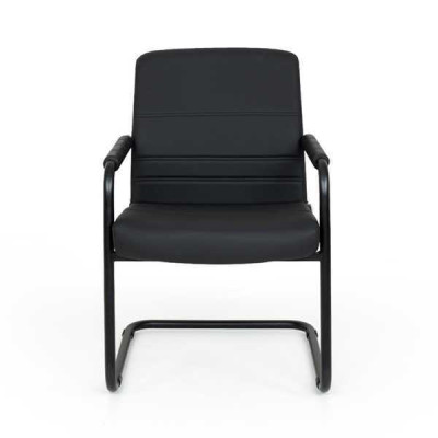 Tapicería de silla de cuero artificial Sillas de oficina modernas Sillas de ordenador Muebles Negros