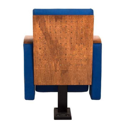 Sillón Art Deco Sillón Sofá de 1 plaza en diseño de teatro de lujo azul textil
