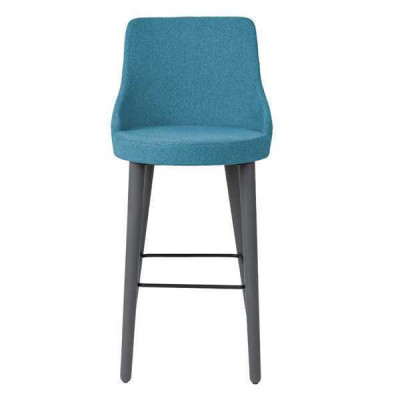 Elegante taburete de bar silla diseñadora silla de madera silla de comedor taburete bar azul nuevo