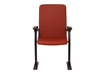 Sillón sofá de 1 plaza para teatro, diseño de lujo en color rojo, sillón art déco de tela nuevo.