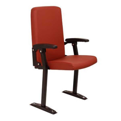 Sillón sofá de 1 plaza para teatro, diseño de lujo en color rojo, sillón art déco de tela nuevo.