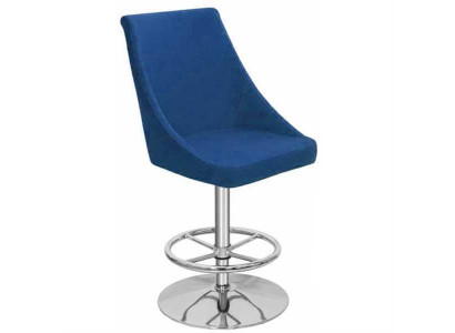 Moderna silla azul de alta calidad con diseño de taburete de bar de tela de lujo muebles nuevos