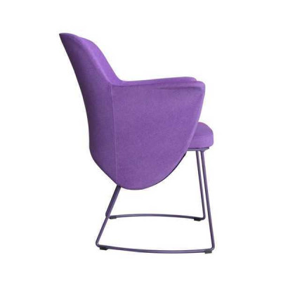 Silla de comedor Silla Silla de cocina Sillón Asiento Tela Moderno Madera Lila
