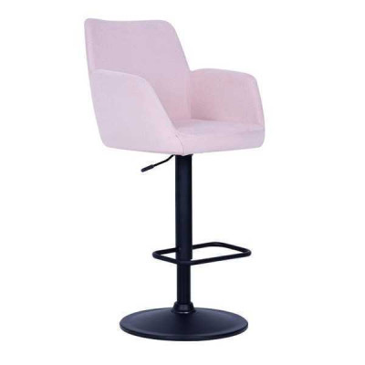 Taburete Bar Rosa Elegante Taburete de Bar Silla de Comedor de Metal Diseñador Nuevo