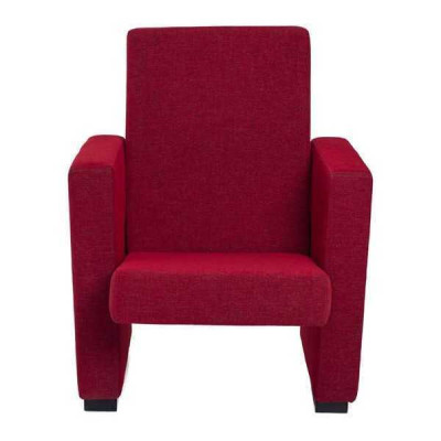 Sillón Sofá de 1 plaza Diseño de lujo Rojo Silla Clásico Tela Textil Nuevo