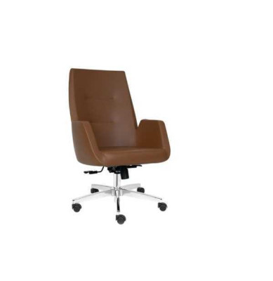 Elegante silla de oficina gaming moderna individual marrón silla de oficina giratoria