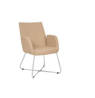 Diseño Silla Sillón Tapizado Sillas Lujo Textil Butaca Beige Silla de Oficina