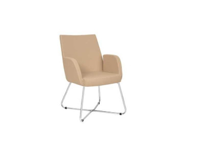 Diseño Silla Sillón Tapizado Sillas Lujo Textil Butaca Beige Silla de Oficina