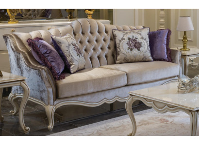 Tres sillones de lujo sofá de tres plazas tapizado clásico asientos salón muebles