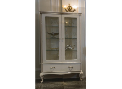 Vitrinas clásicas Aparador Vitrina Armarios de vidrio Muebles italianos de madera