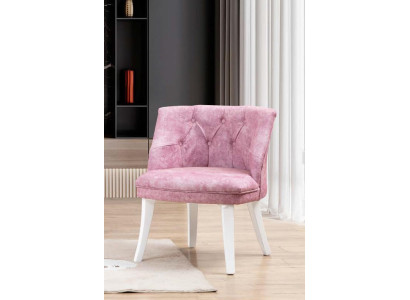 Silla Chesterfield rosa Silla tapizada exclusiva Muebles de diseño de diseñador.
