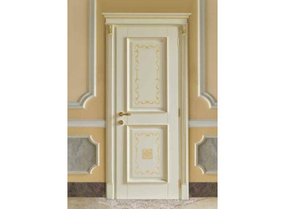 Puertas interiores barrocas y rococós hechas a medida con marco, puertas clásicas de madera maciza italiana.