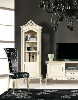 Klassische conjunto de pared para sala de estar Vitrina rtv Aparador Vitrinas Armario Armarios 3 piezas.